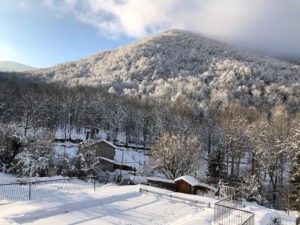 télétravail en Ariège sous la neige